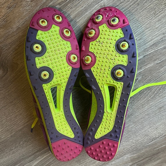 Nike Zoom Victory XC Cross Country Track Spikes Purple Yellow Mens 10 UK 9 EU 44 - Picture 7 of 9